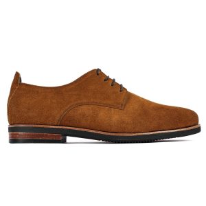 Men's Tan Suede Derby Shoes